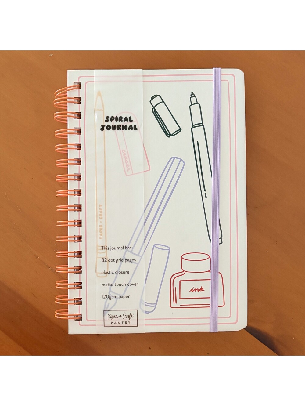 Spiral Journal with Dot Grid Pages  120gsm - Paper + Craft Pantry
